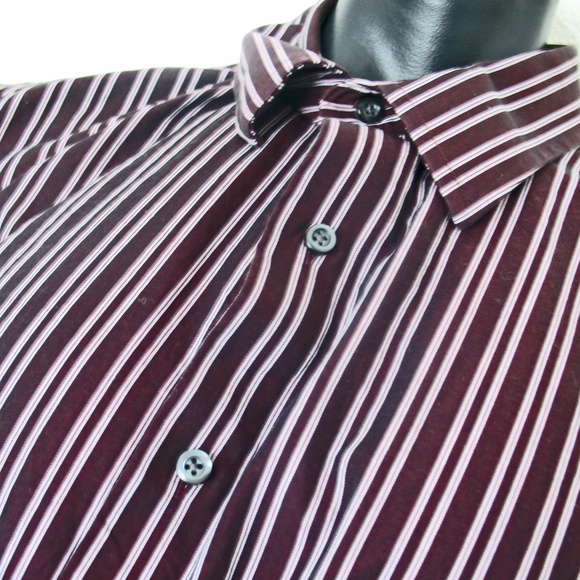 Men’s Apt 9 SlimFit Button Down Dress Shirt-Purple - Picture 1 of 8